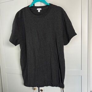 Cuyana Charcoal Crew Neck Short Sleeve Tee